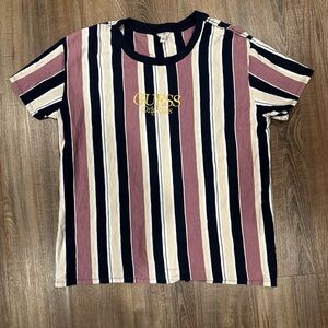 GUESS Kids Striped Tee - Navy, Pink, Cream